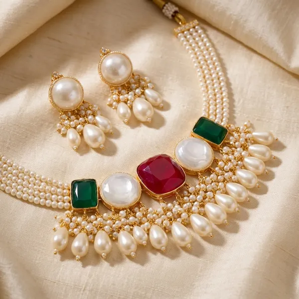 Red_And_Green_Brass_Necklace_For_Women_|_Anti-Tarnish