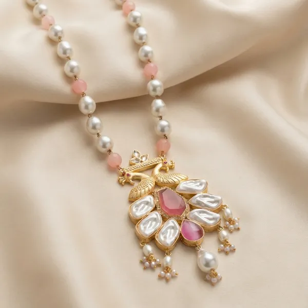 Pink_Brass_Necklace_For_Women_|_Anti-Tarnish