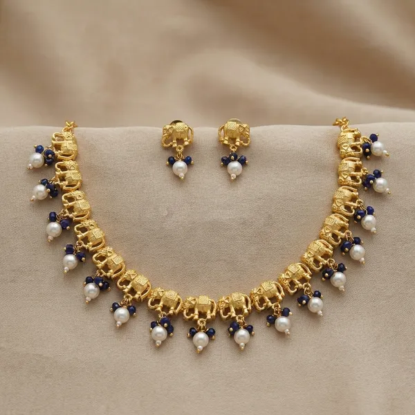 Navy_Blue_Brass_Necklace_For_Women_|_Anti-Tarnish