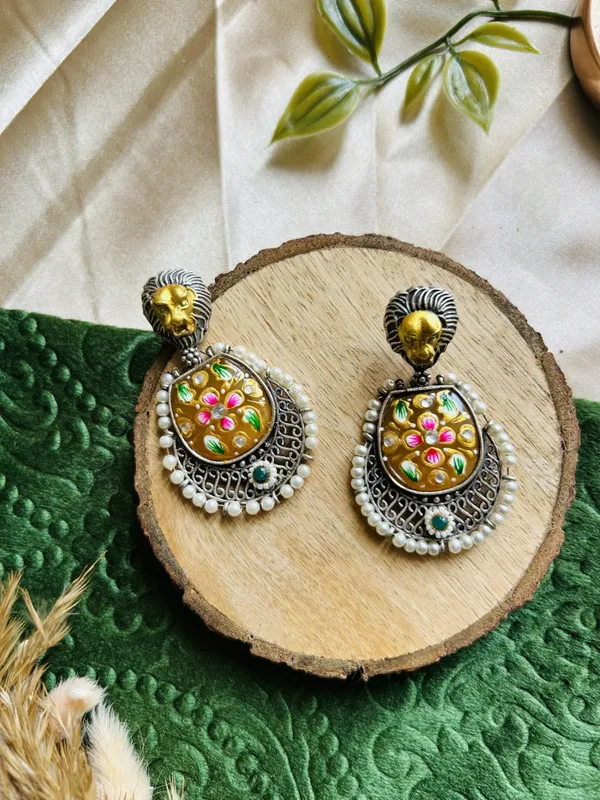 Yellow_Brass_Earrings_For_Women_|_Anti-Tarnish