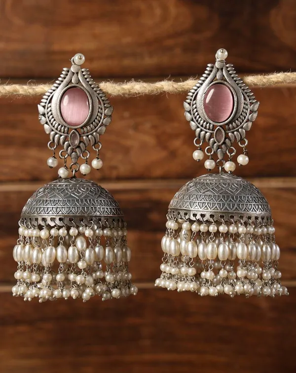 Pink_Brass_Earrings_For_Women_|_Anti-Tarnish