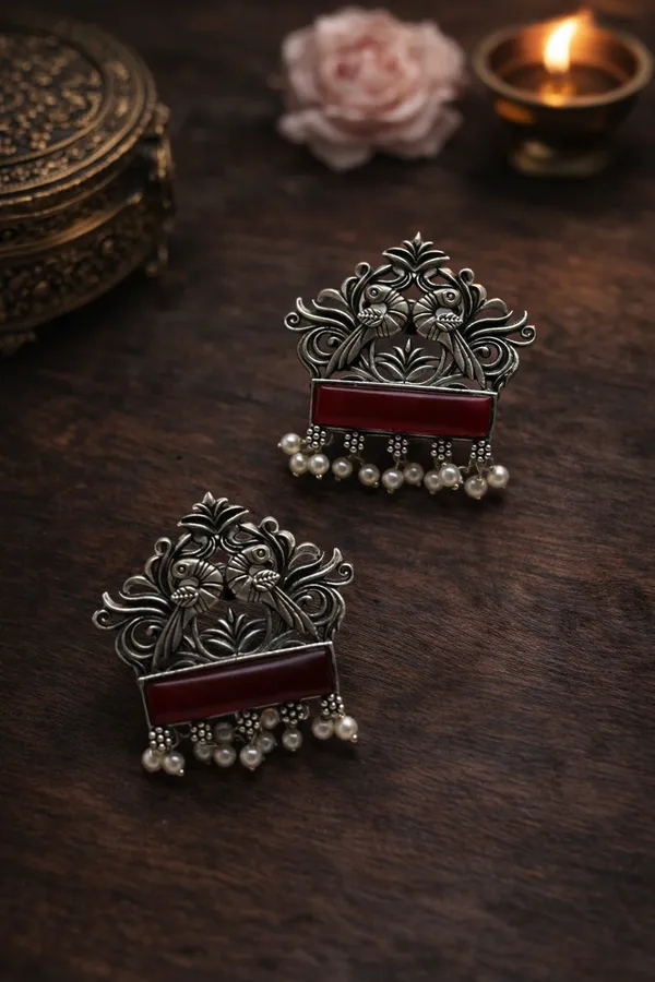 Red_Brass_Earrings_For_Women_|_Anti-Tarnish