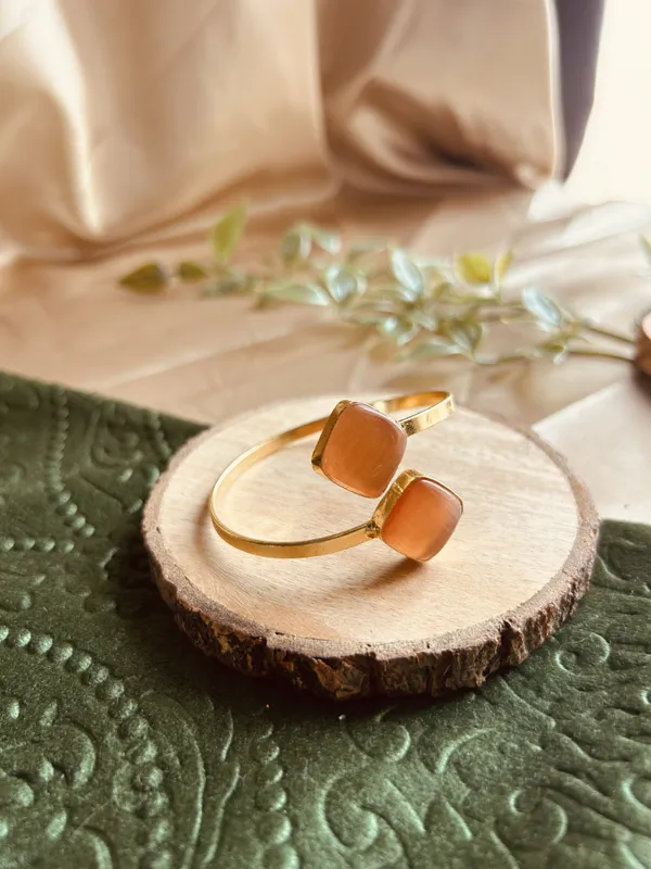 Orange_Brass_Bracelet_For_Women_|_Anti-Tarnish