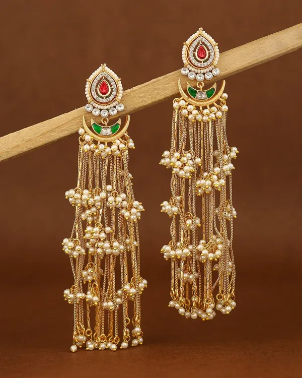 Red_And_Green_Brass_Earrings_For_Women_|_Anti-Tarnish