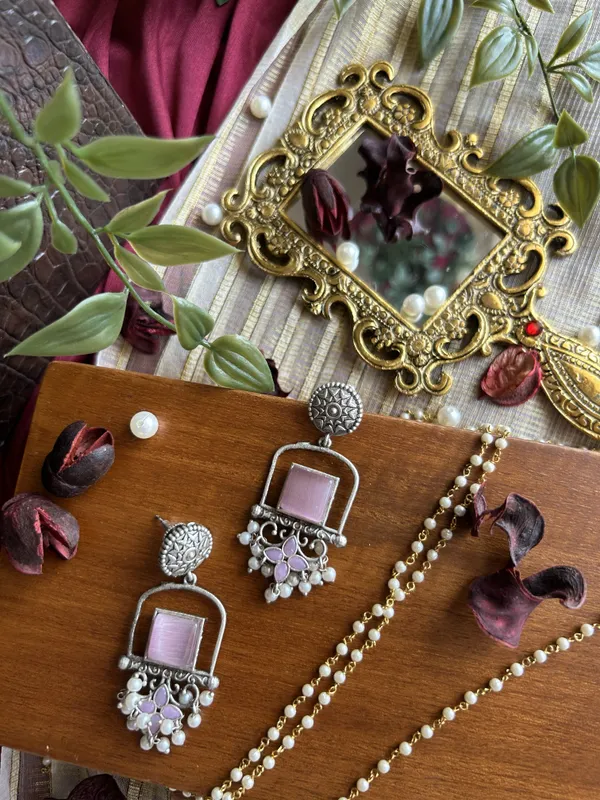 Pink_Brass_Earrings_For_Women_|_Anti-Tarnish