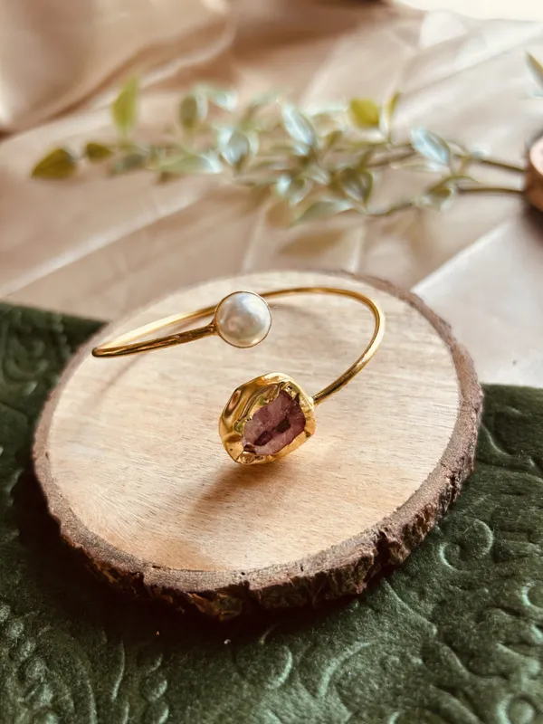 Pink_Brass_Bracelet_For_Women_|_Anti-Tarnish