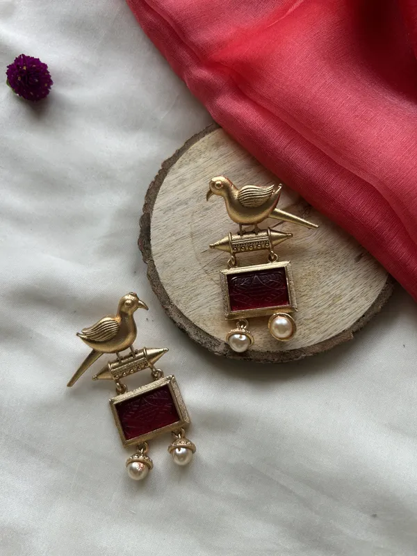 Red_Brass_Earrings_For_Women_|_Anti-Tarnish