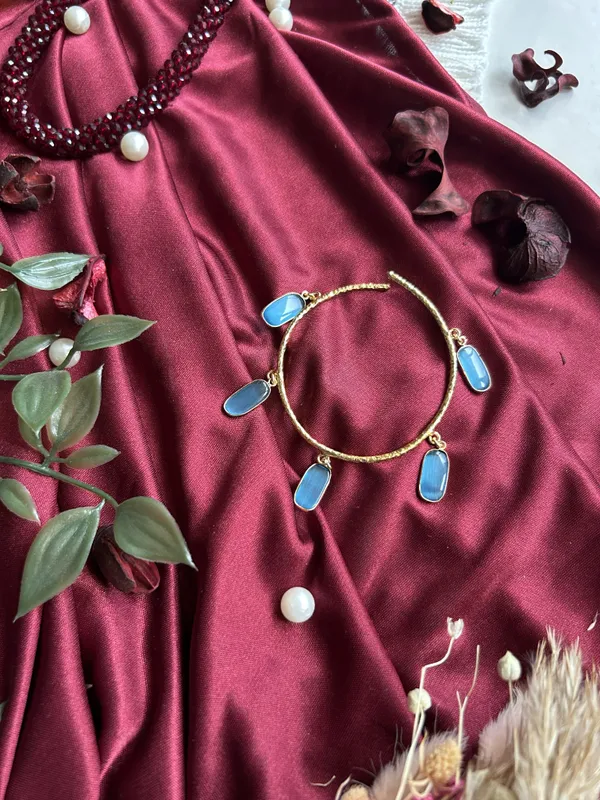 Blue_Brass_Bracelet_For_Women_|_Anti-Tarnish
