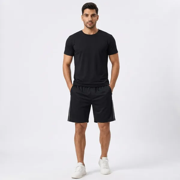 Black_Cotton_Athletic_Shorts_For_Men