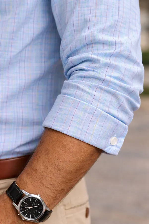 Blue_Linen_Casual_Shirt_For_Men