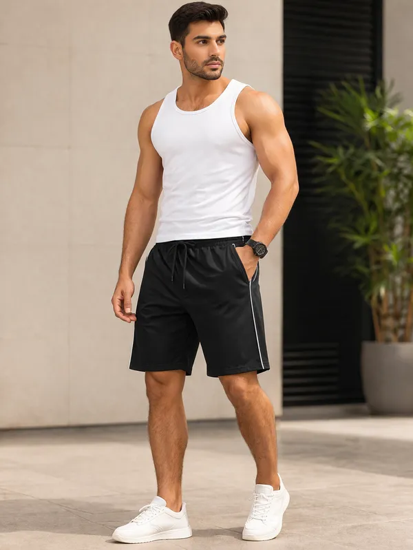 Black_Cotton_Athletic_Shorts_For_Men