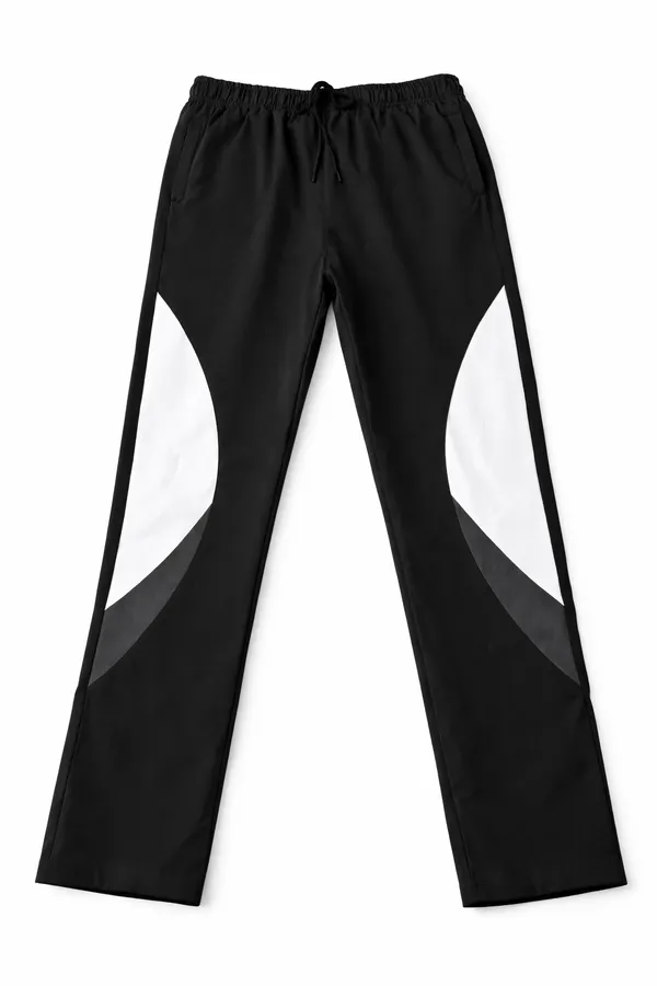 Black_And_White_NS_Terry_Flared_Pants_For_Men