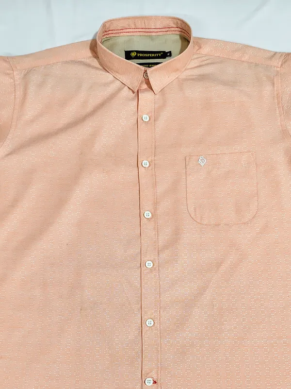 Peach_Cotton_Blend_Casual_Shirt_For_Men