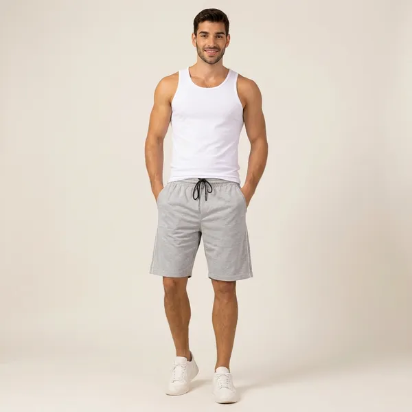 Light_Grey_Cotton_Athletic_Shorts_For_Men