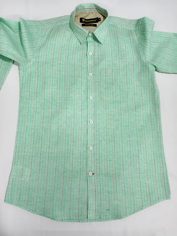 Green_Linen_Casual_Shirt_For_Men
