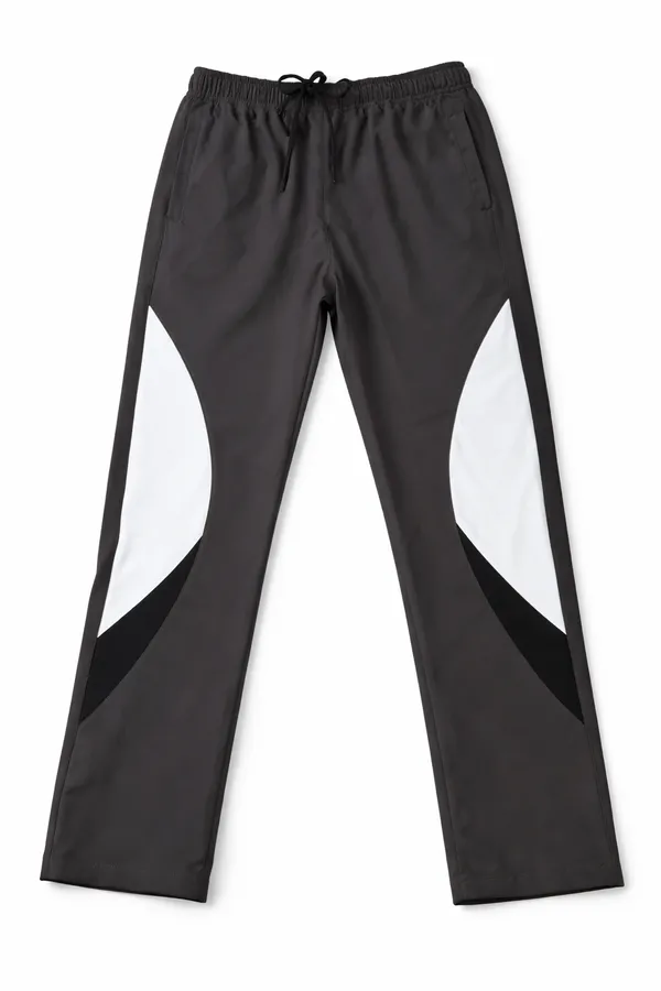 Dark_Grey__And_White_NS_Terry_Flared_Pants_For_Men