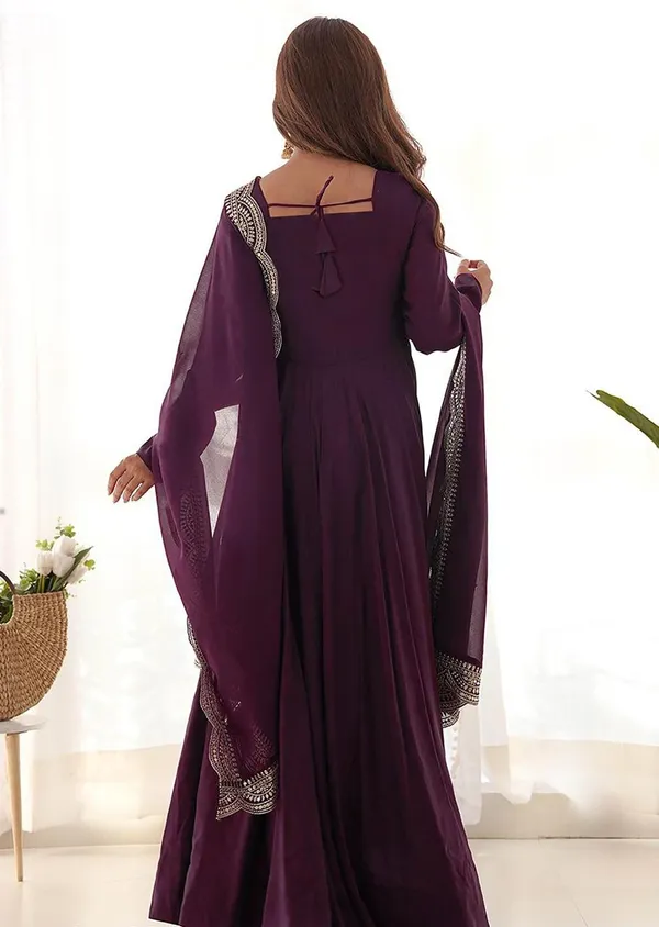 Purple_Vichitra_Anarkali_Suit_Set_For_Women