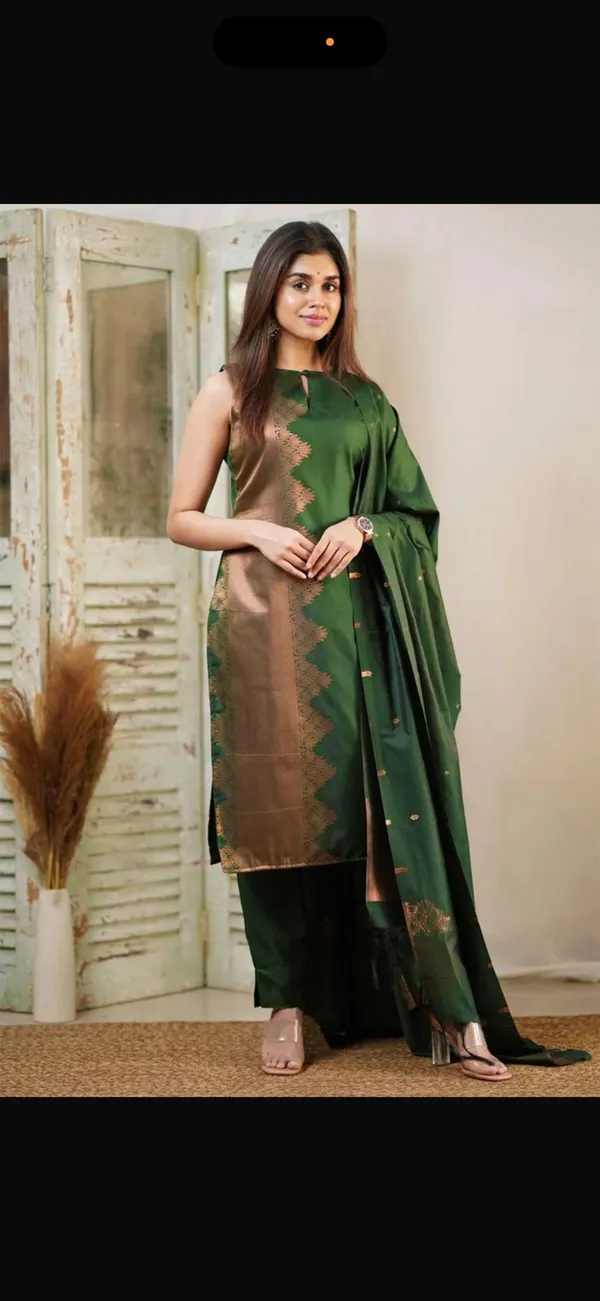 Green_Art_Silk_Salwar_Suit_Set_For_Women
