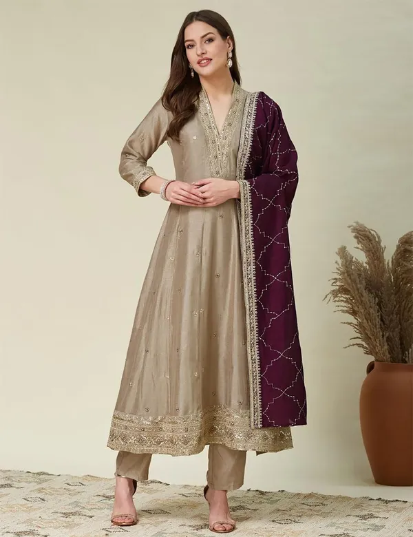 Sage_Green_Vichitra_Anarkali_Suit_Set_For_Women