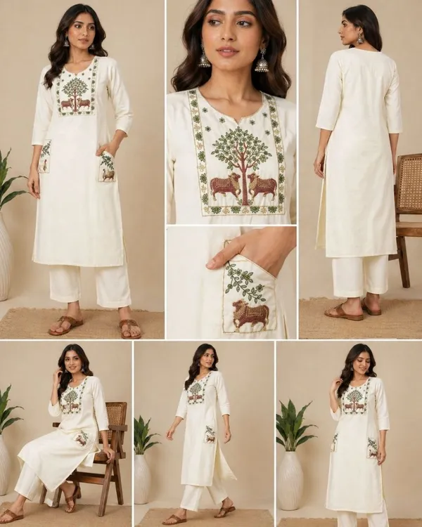 Elegant_Ivory_Ethnic_Kurta_Set_For_Women