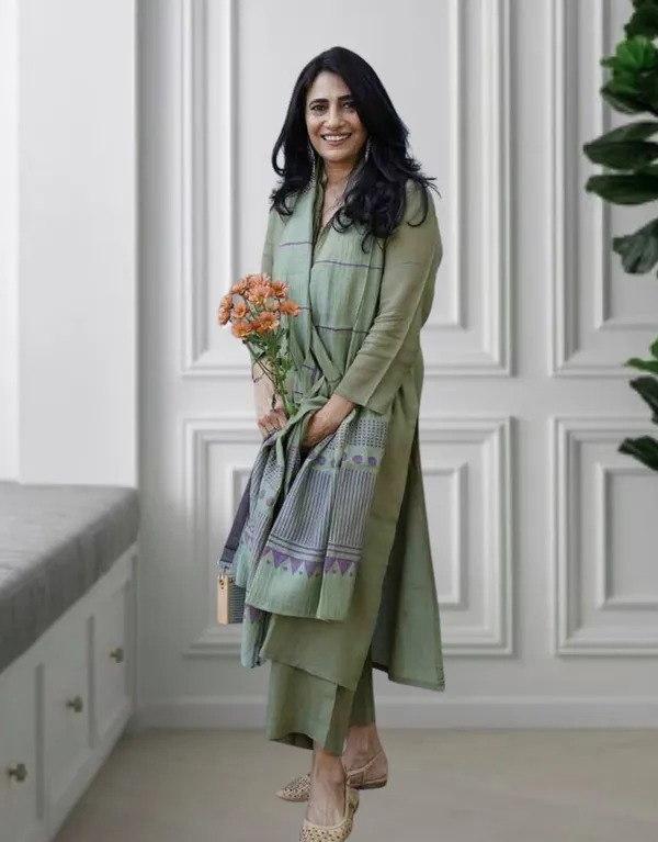 Elegant_Olive_Green_Cotton_Kurta_Set_with_Printed_Dupatta