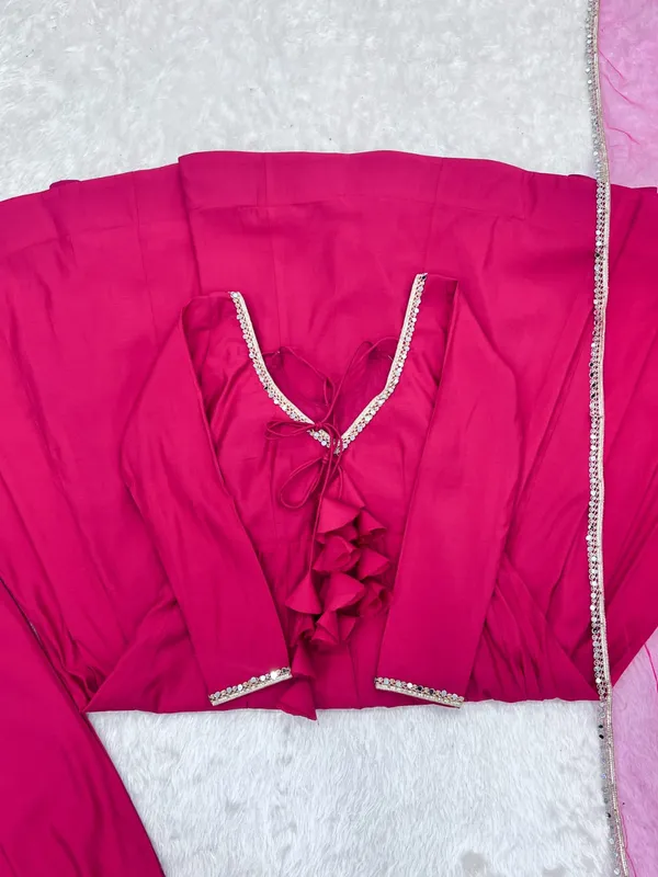 Rani_Pink_Anarkali_Suit_Set_&_Mirror_Work_Lace