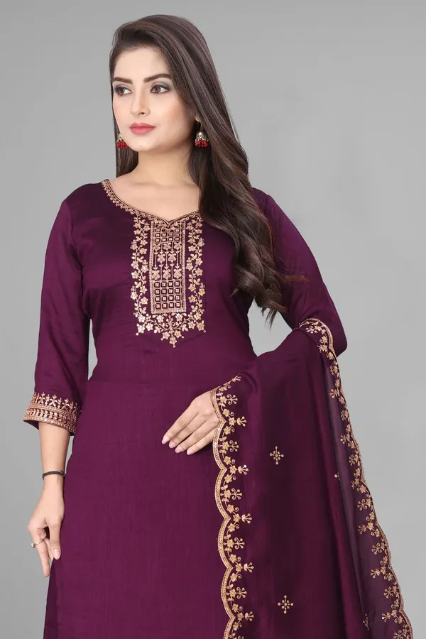 Royal_Plum_Embroidered_Kurta_Pant_&_Dupatta_Set