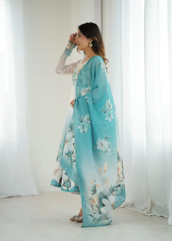 Sky_Blue_Floral_Printed_Anarkali_With_Dupatta