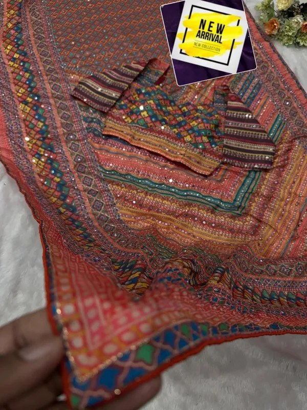 Traditional_Printed_Designer_Saree_with_Embellished_Border_and_Aari_Zari_Work_With_Real_Mirror_Work