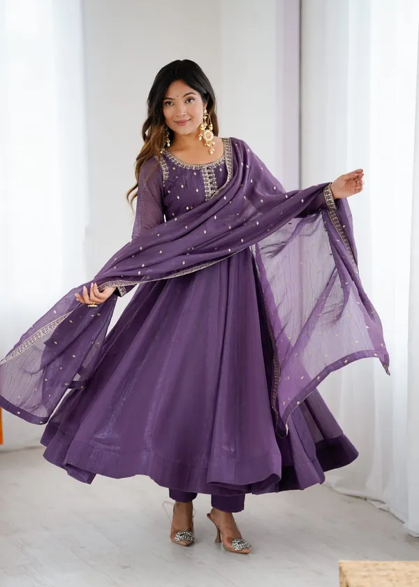Women_Purple_Embroidered_Anarkali_Kurta_Pant_Dupatta_Set