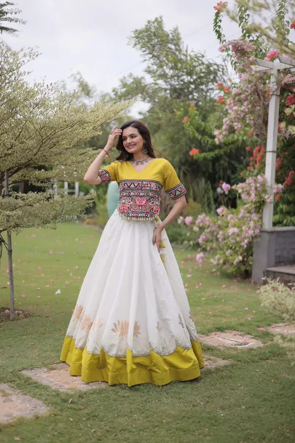 Women's_Embroidered_Crop_Top_&_Flared_Lehenga_Set_–_White_&_Mustard_Yellow_Edition_&__NAVRATRI_LEHENGA_CHOLI
