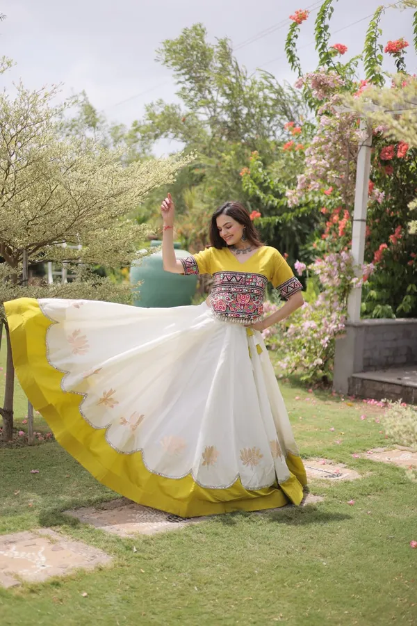 Women's_Embroidered_Crop_Top_&_Flared_Lehenga_Set_–_White_&_Mustard_Yellow_Edition_&__NAVRATRI_LEHENGA_CHOLI