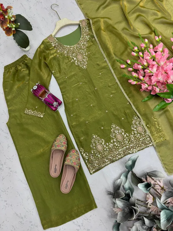 Women's_Embroidered_Olive_Green_Kurta_Palazzo_Set_with_Dupatta