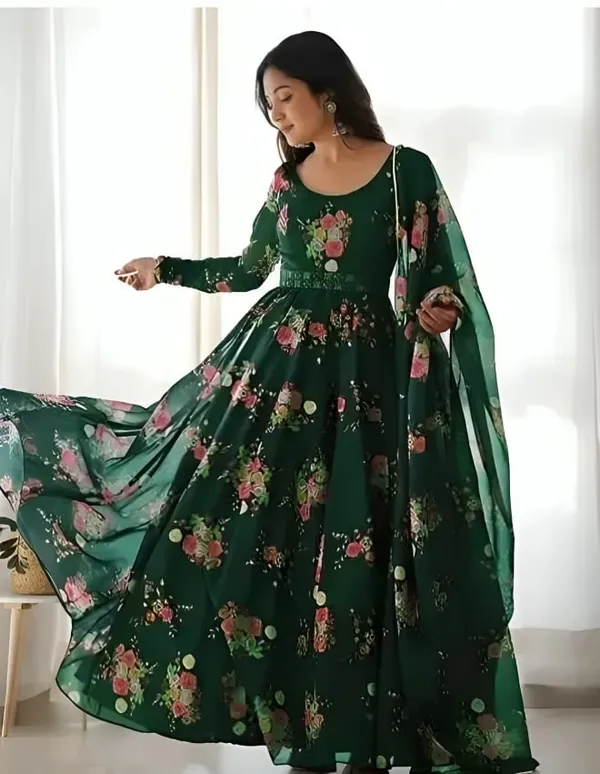 Women's_Green_Floral_Print_Anarkali_Gown_with_Dupatta
