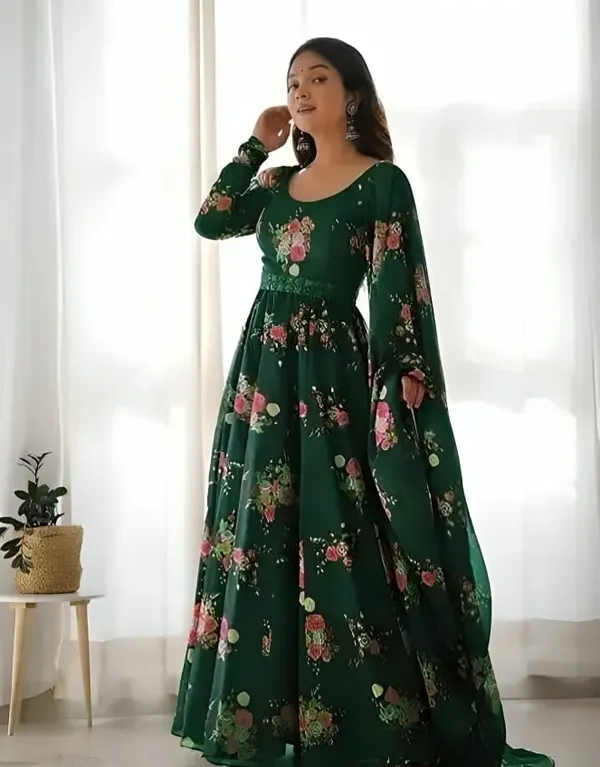 Women's_Green_Floral_Print_Anarkali_Gown_with_Dupatta