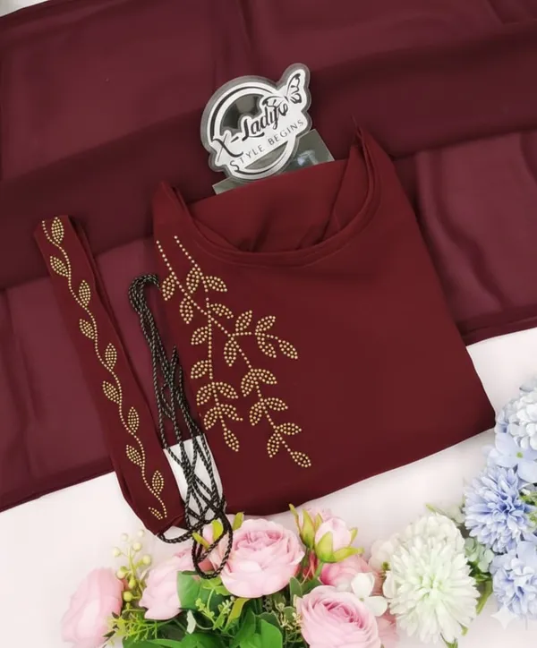 Women_Maroon_Embroidered_Anarkali_Gown_With_Dupatta