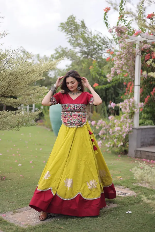 Women's_Mustard_Yellow_Flared_Cotton_Lehenga_with_Red_Kutch_Embroidered_Blouse_&_NAVRATRI_LEHENGA_CHOLI