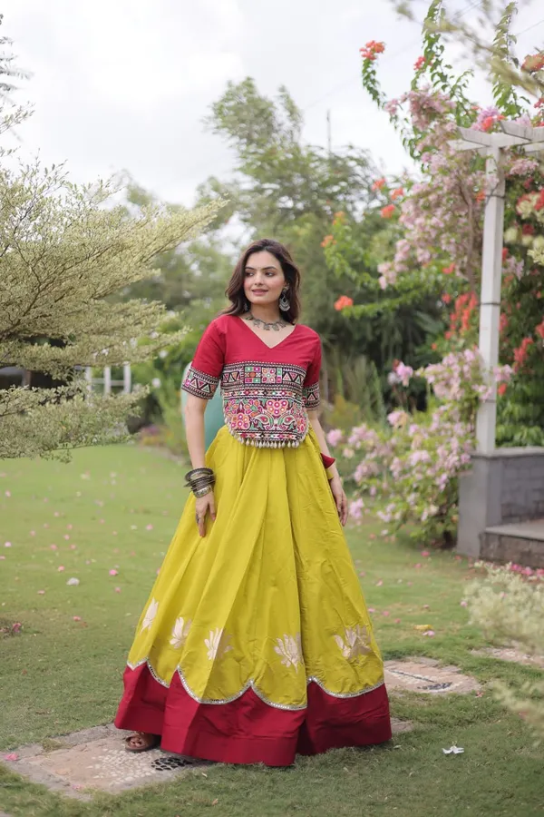Women's_Mustard_Yellow_Flared_Cotton_Lehenga_with_Red_Kutch_Embroidered_Blouse_&_NAVRATRI_LEHENGA_CHOLI
