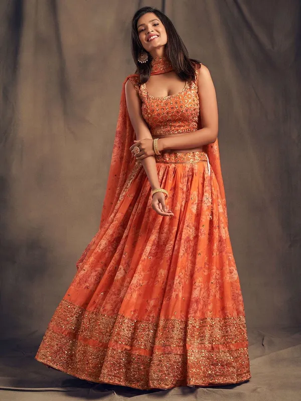 Women's_Peach_Floral_Printed_Lehenga_Choli_with_Embroidered_Blouse_&_Dupatta