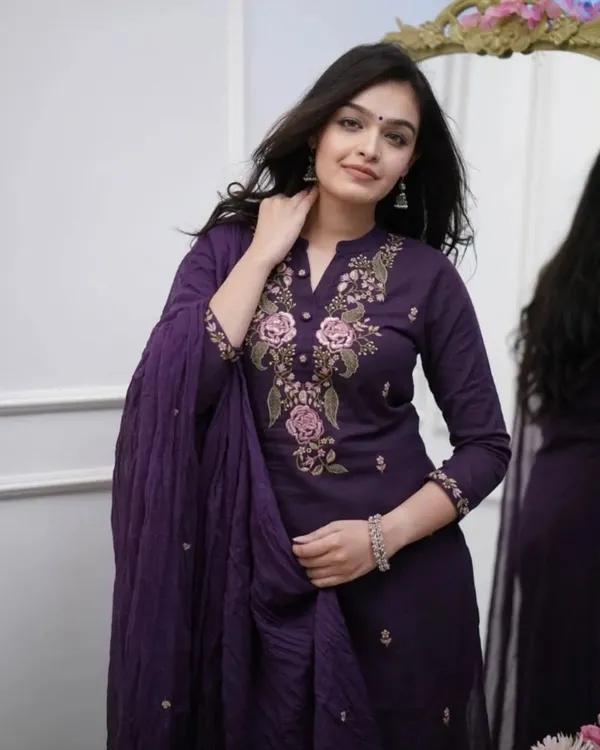 Women's_Premium_Purple_Floral_Embroidered_Kurta_Pant_&_Dupatta_Set