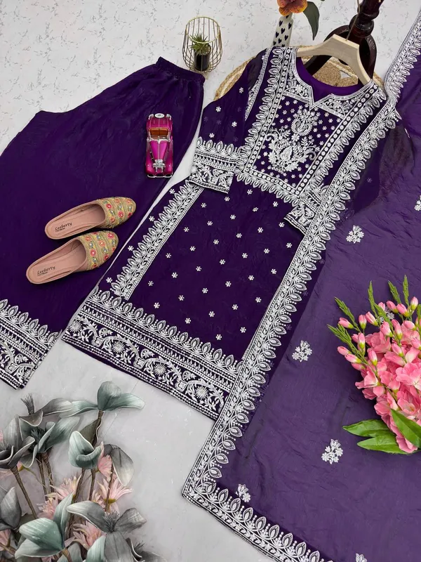 Women's_Purple_Embroidered_Kurta_Sharara_Set_with_Dupatta