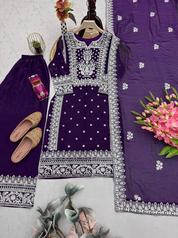 Women's_Purple_Embroidered_Kurta_Sharara_Set_with_Dupatta
