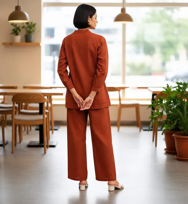 Women's_Rust_Embroidered_Co-Ord_Set