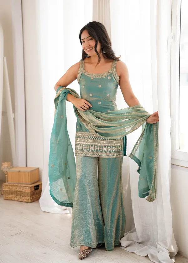 Women’s_Sea_Green_Embroidered_Kurta_Palazzo_with_Dupatta_Set