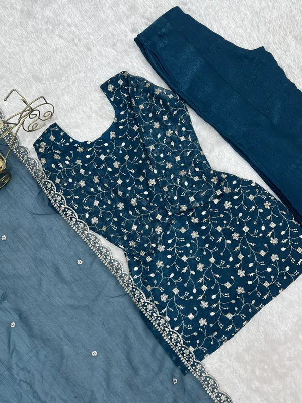 Women’s_Teal_Blue_Embroidered_Kurta_Palazzo_with_Dupatta_Set