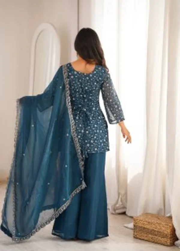 Women’s_Teal_Blue_Embroidered_Kurta_Palazzo_with_Dupatta_Set