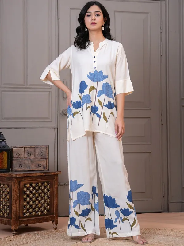 Women's_White_Blue_Floral_Printed_Co-Ord_Set