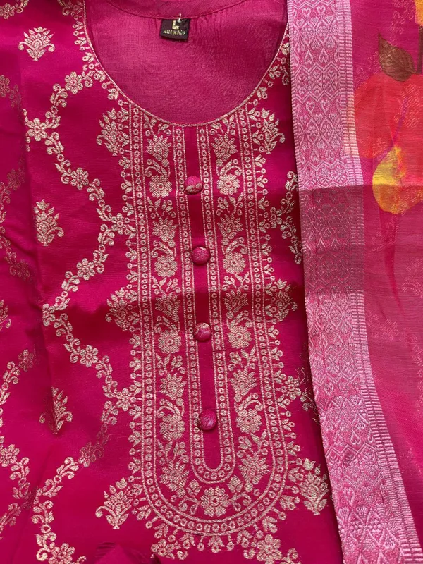 Pink_Banarasi_Silk_Kurta_Set_With_Dupatta_Traditional_Ethnic_Wear