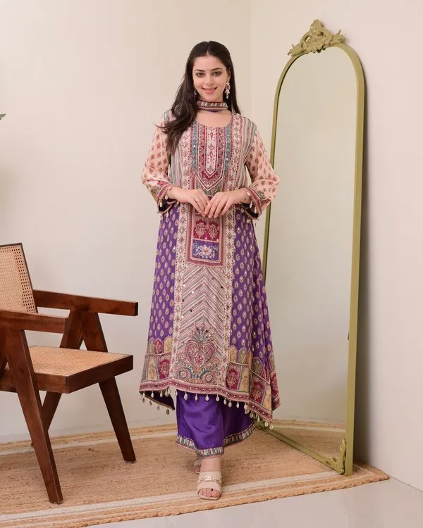 Pink_And_Purple_Ethnic_Printed_Suit_Set_With_Dupatta