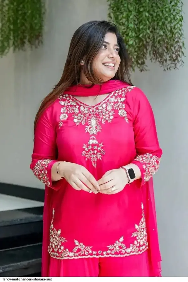 Fancy_Mul_Chanderi_Sharara_Suit_Pink_Embroidered_Ethnic_Wear